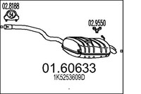 EndschalldäMpfer NachschalldäMpfer MTS 01.60633 FüR Skoda Octavia 1Z3 1Z5 2 TDI