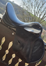 Dressursattel Reitsattel aus Leder, schwarz, ...