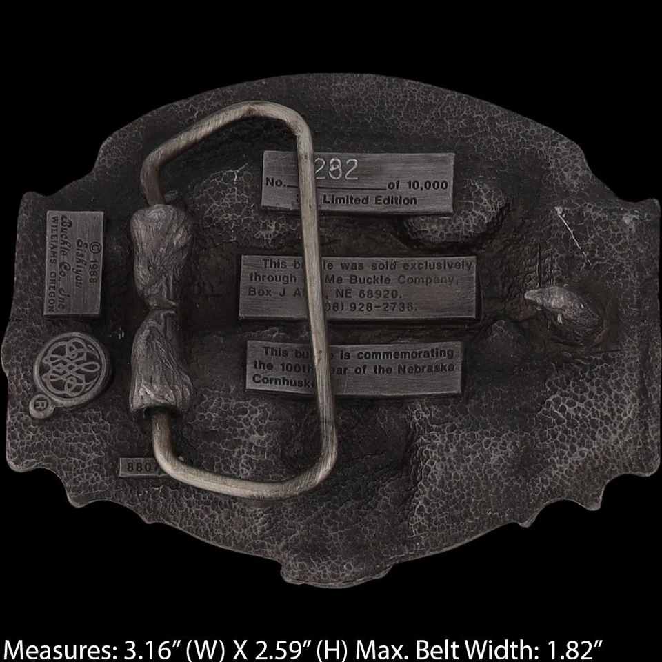 Nuevo Nebraska Cornhuskers Herbie Husker Fútbol Americano Años 90 Nuevo De Colección Hebilla de Cinturón Foto 4 de 4