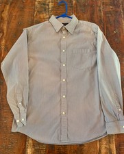 Banana Republic Men s Large Pinstripe Casual Dress Shirt, Slim Fit 16-16 1/2