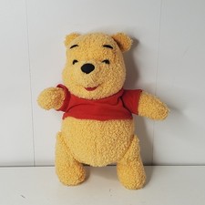 Disney Mattel Winnie the Pooh Plush Stuffed Animal Red Shirt 10" 1998 Singing