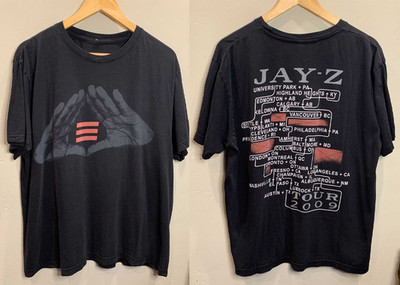 2 Sides Jay-Z The Blueprint 3 Tour Shirt 2009 Rap Tee Reprint SN140