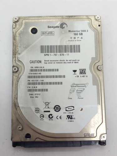 SEAGATE **ST9160821AS** 160GB *** SATA HDD Notebook 2,5 Zoll #NFP1814