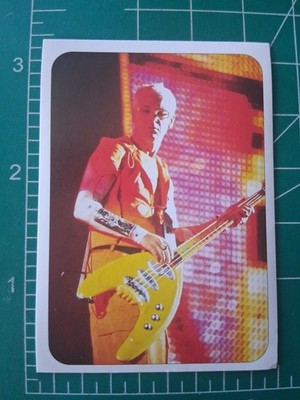 1998 HIT PARADE MUSIC STICKER CARD U2 ADAM CLAYTON #125