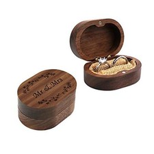 Wedding Ring Box, Wood Ring box for Proposal, Rustic Mr  Mrs Carve Engagement