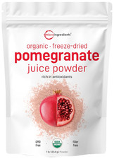 Organic Pomegranate Juice Powder, 1 Pound 100 Natural Fruit Powder Freeze D