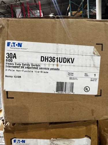 New Cutler Hammer DH361UDK DH361UDKV 30 A Non Fused Safety Switch Disconnect 12x