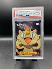 1999 TOPPS POKEMON SER 1 CHARACTER CARDS FOIL #TV11 MEOWTH PSA 8