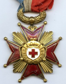 France Sauvetage Rescue Saving Red Cross Award Cross Medal 52mm 35gr !!!