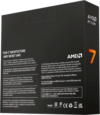 AMD - Ryzen 7 9700X 8-Core - 16-Thread 3.8 GHz (5.5 GHz Max Boost