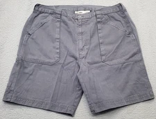 10,000ft ABOVE SEA LEVEL Cargo Shorts Men's 38 Gray Cotton Dark Wash Flat Front