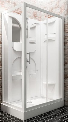 Schulte Fertigdusche Komplettduschkabine Rechteckdusche Malta 2100x1200x800 mm