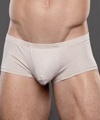 Andrew Christian ALMOST NAKED No-Show Ultra Low Rise Boxer- 2XL- Taupe- 93686