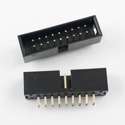5Pcs 2.54mm 2x9 Pin 18 Pin Straight Male Shrouded Box Header PCB IDC Connector