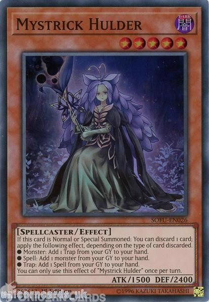 SOFU-EN026 Mystrick Hulder Super Rare 1st Edition Mint YuGiOh Card