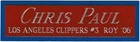 CHRIS PAUL CLIPPERS NAMEPLATE AUTOGRAPHED Signed Basketball-JERSEY-PHOTO-FLOOR
