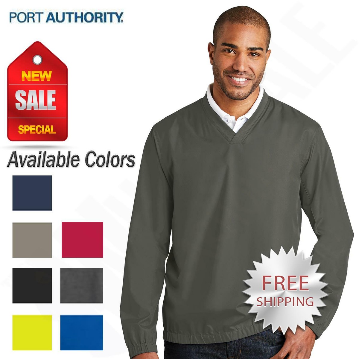 Port Authority Golf Wind Shirt Zephyr V-Neck Pullover Port Authority Golf Wind Shirt Zephyr V-Neck Pullover