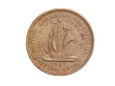 1965 British Caribbean Territories 5 Cents Elizabeth II KM#4-Nice Circ!c3066xux