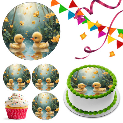 Ente Entlein Tortenaufleger Party Deko essbar Geburtstag Geschenk Feier Cupcake