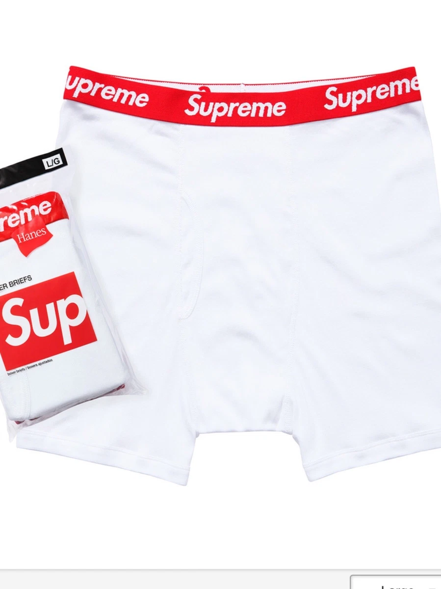 SUPREME 💯❗️🅰️ AUTHENTIC HANES BOXER BRIEFS (1) LARGE | eBay