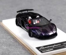 FW 1:64 Purple Aventador LP700 Convertible LBWK Sport Model Diecast Resin Car