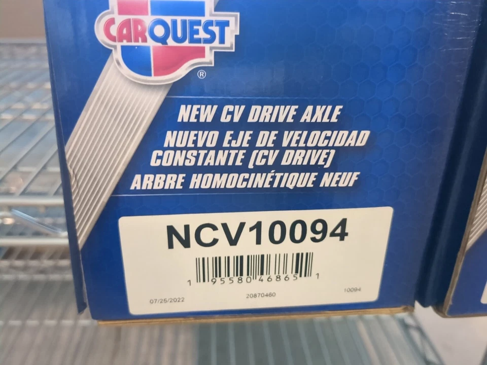 Conjunto de eixo CarQuest NCV10094 CV NCV10094 compatível com 1988-89 Pontiac Lemans - Imagem 2 de 2
