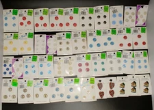 Huge New Buttons On Cards Lot Vintage - Recent La Mode Le Bouton Streamline +