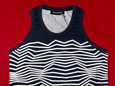 Neil Barrett ZIG-ZAG Print Sleeveless T-Shirt/Tank Top. XS | eBay