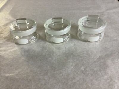2 x Wägeglas 30ml DURAN -flache Form- 50/8mm +Deckel/Schliff  -Fa. SCHOTT- *NEU*