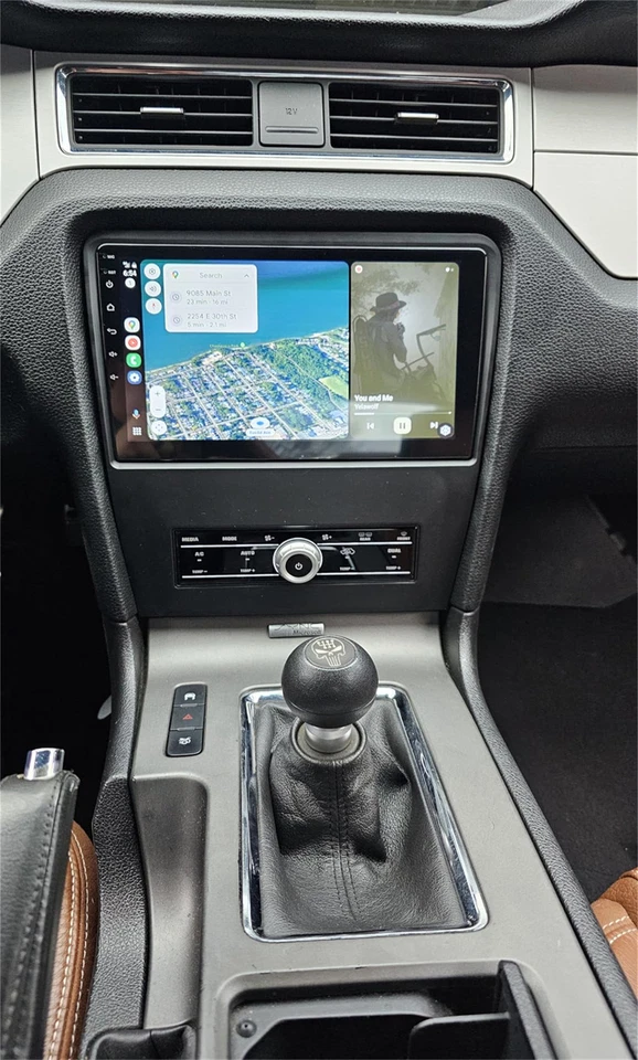 Radio de coche estéreo 10" Android 13 Apple Carplay GPS navegación para Ford Mustang 2010-2014 Foto 4 de 4