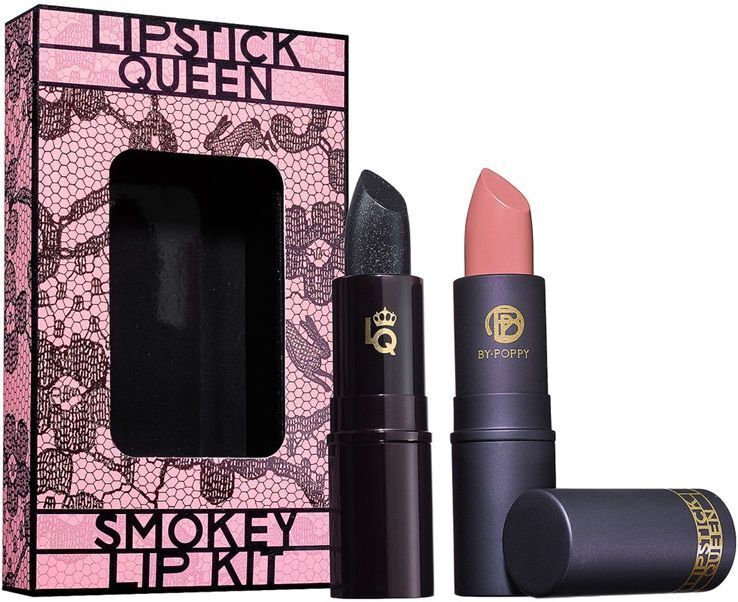 LIPSTICK QUEEN Smokey Lip Kit Black Lace Rabbit & Pinky Nude New In Box
