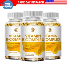 3Packs Vitamin B Complex Capsule, B12, B1, B2, B7 Nervous System Health & Energy