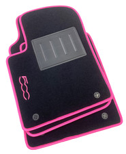 Tappetini auto compatibili con FIAT 500 3 porte dal 2012 al 2019 (ROSA)