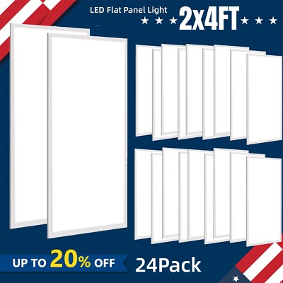 2x4FT LED Ceiling Light 75Watt Flat Ultra-thin Dimmable Edge Lit LED Panel 24PCS