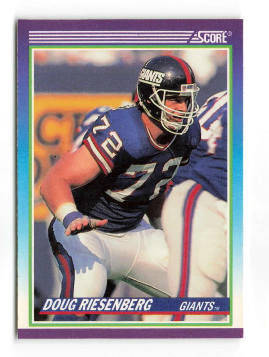 1990 SCORE #542 DOUG RIESENBERG NEW YORK GIANTS ROOKIE