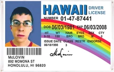Mclovin ID Flag Banner, 3X5 Feet Funny Flags for Room Outdoor Flag