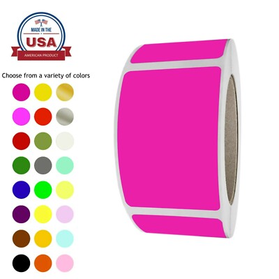 Royal Green All-Purpose Rectangle Stickers on a Roll 76MMx50MM (3 Inch x 2 Inch)