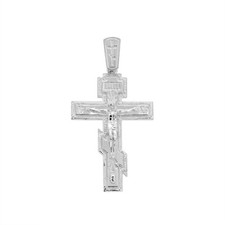 Orthodox Kreuz Anhänger aus 925er Silber SILBER KREUZ Русский Крест из серебра