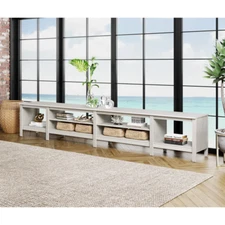 Unboxed White TV/Entertainment Stand for TVs up to 100"