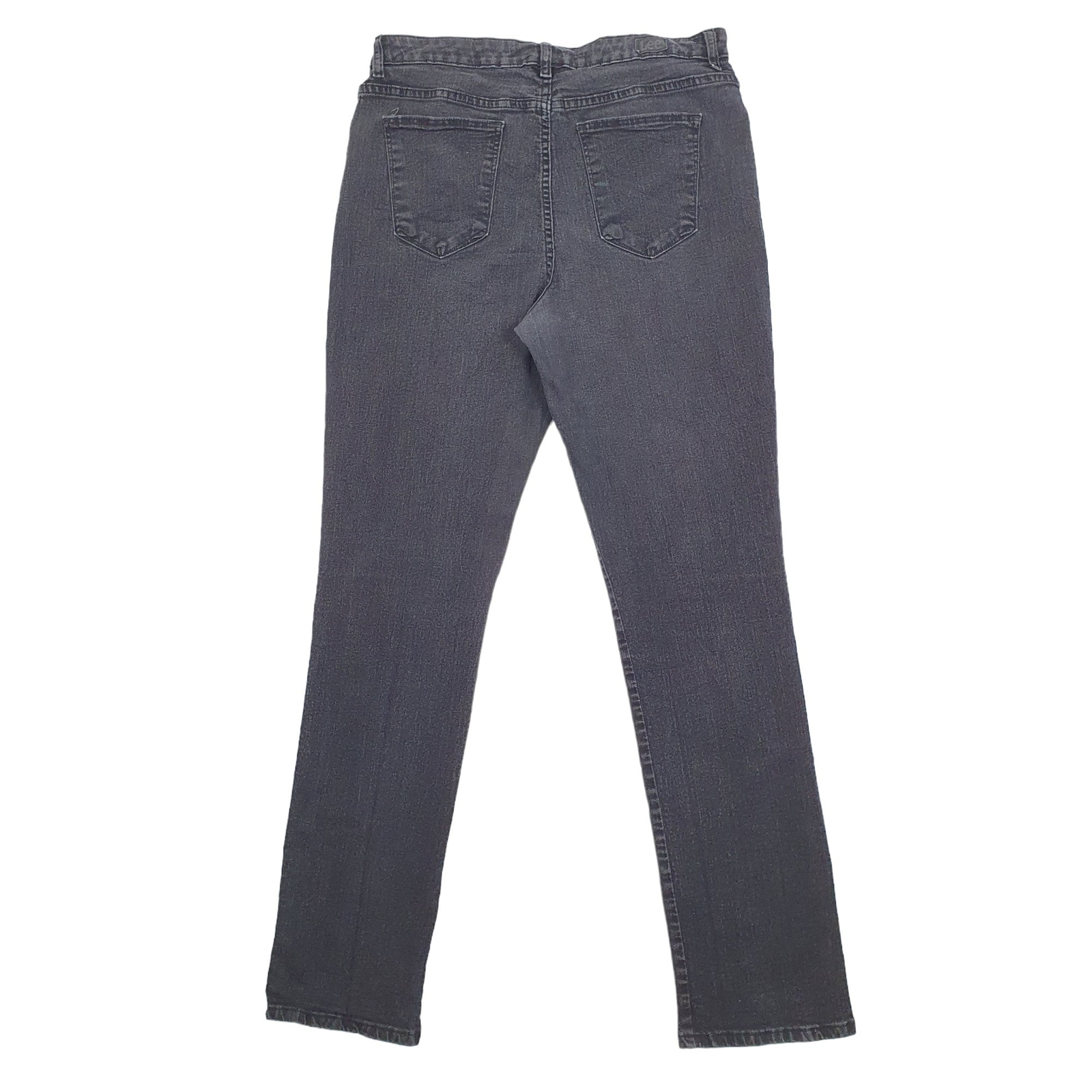 LEE Regular Jeans Tapered Fit Black Denim Trousers Womens UK16 image 3