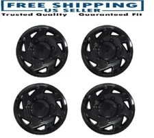 4 Black Replacement 16" Full Wheel Covers Hub Caps Rim For 1995-1997 Ford F250