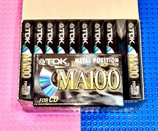 TDK  MA 100 1997 EUROPE   TYPE  IV   BOX OF 10 CASSETTE  TAPES (SEALED)