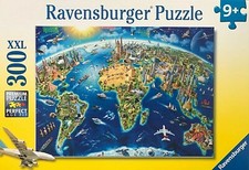 RAVENSBURGER World Landmarks Map Jigsaw Puzzle 300Pcs XXL  MADE IN GERMANY