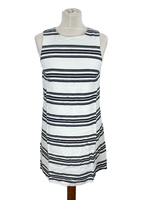 Vero Moda Strand Kleid Sommerkleid Damen Weiß Schwarz Gr. S ÄRmellos
