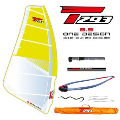 ONE DESIGN RIG 8.5 Windsurf Foil WIND Sail Boom Base NEW Monofilm SAIL High Perf