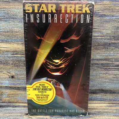 Star Trek Insurrection VHS Tape Movie The Battle For Paradise Has Begun Sealed