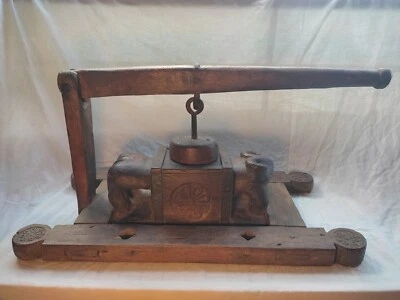 Very Rare large wooden seed & fruit Press NEPAL - XIXe. - Photo 1/4