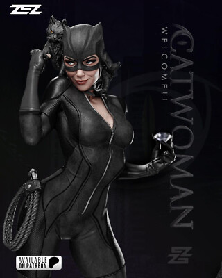 Catwoman 3D Printed Figure, Selina Kyle Gotham Antihero, Unpainted