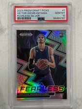 VICTOR WEMBANYAMA Spurs 2023-24 Prizm Draft Picks Fearless Silver Prizm PSA 10