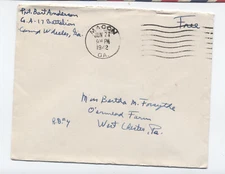 1942 Macon GA WWII soldier free frank cover [R.16]